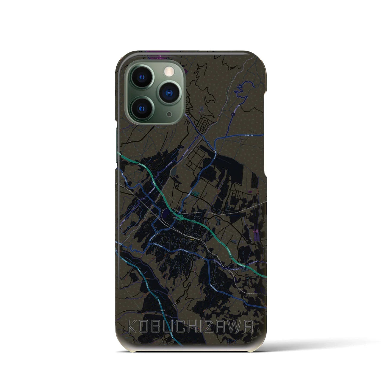 【小淵沢(山梨県)】地図柄iPhoneケース(バックカバータイプ)