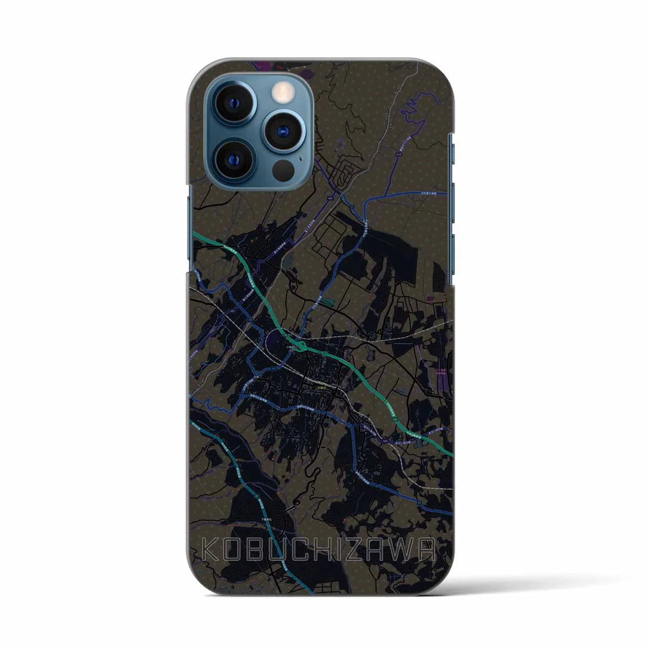 【小淵沢(山梨県)】地図柄iPhoneケース(バックカバータイプ)