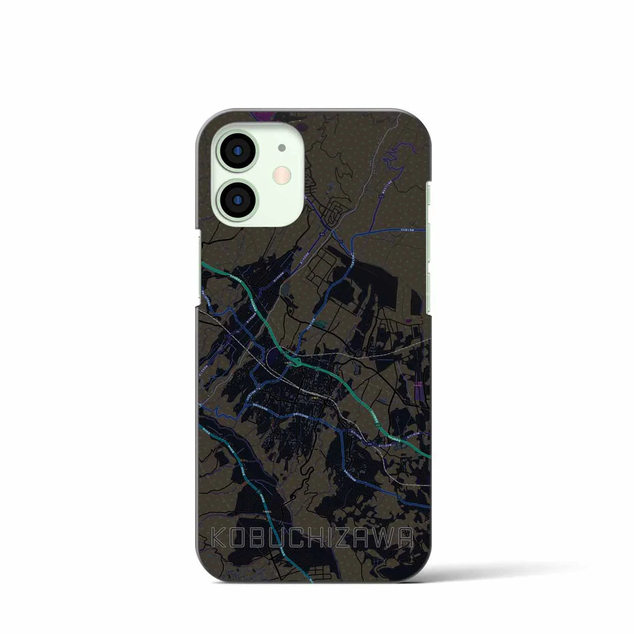 【小淵沢(山梨県)】地図柄iPhoneケース(バックカバータイプ)