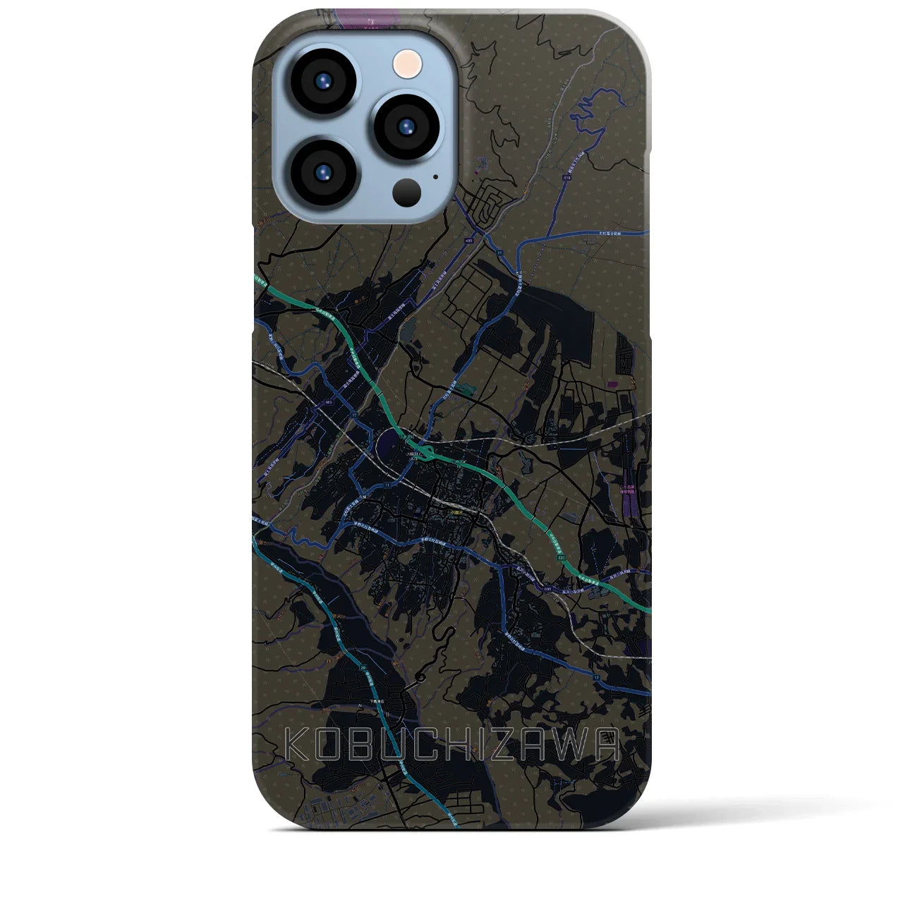 【小淵沢(山梨県)】地図柄iPhoneケース(バックカバータイプ)