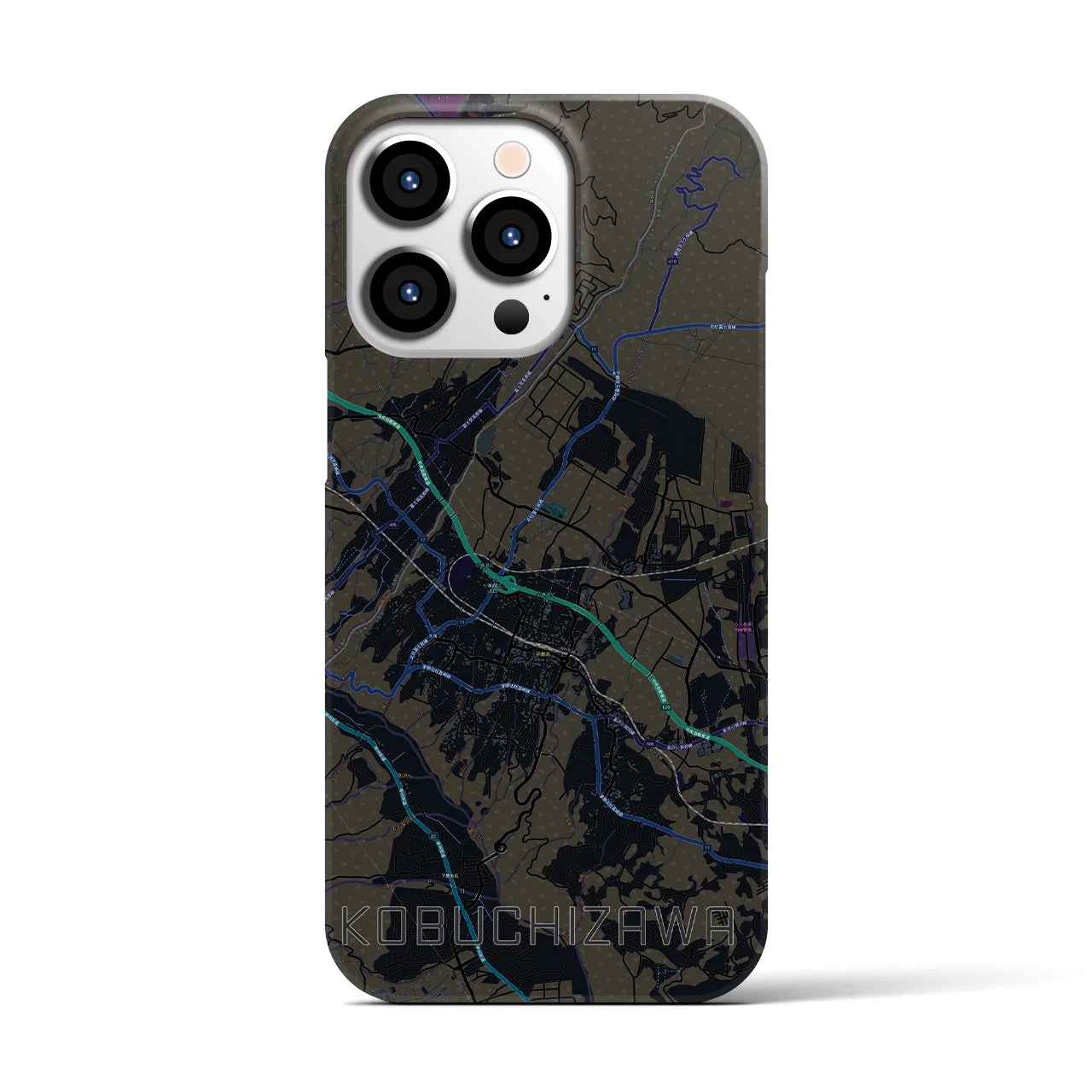 【小淵沢(山梨県)】地図柄iPhoneケース(バックカバータイプ)