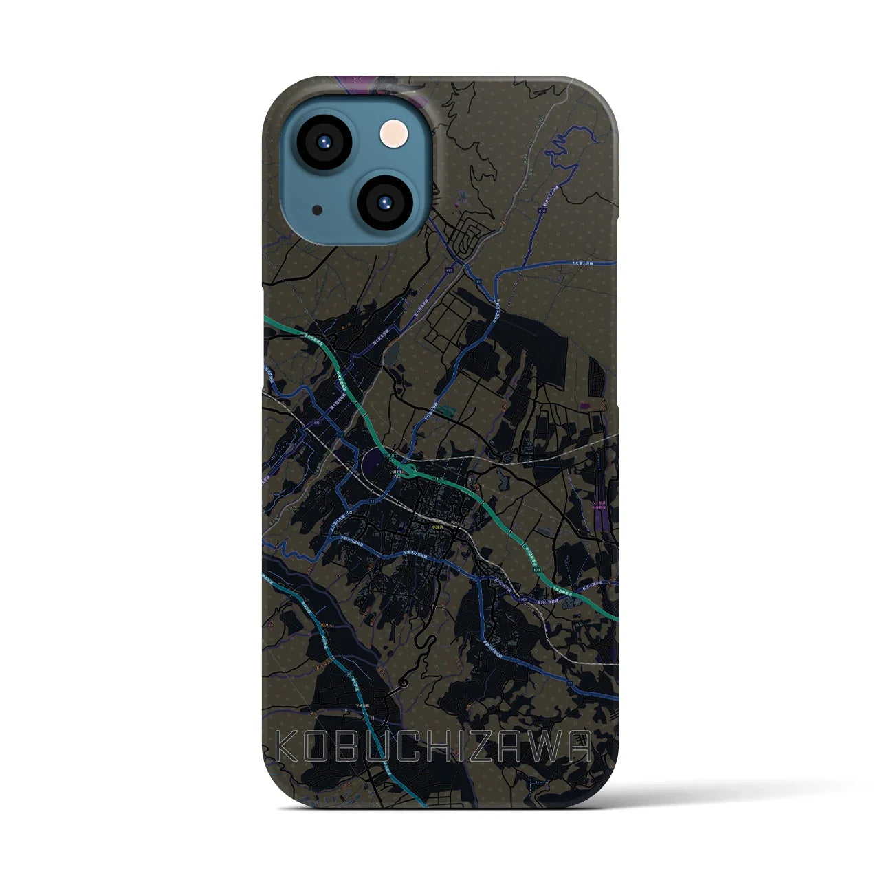【小淵沢(山梨県)】地図柄iPhoneケース(バックカバータイプ)