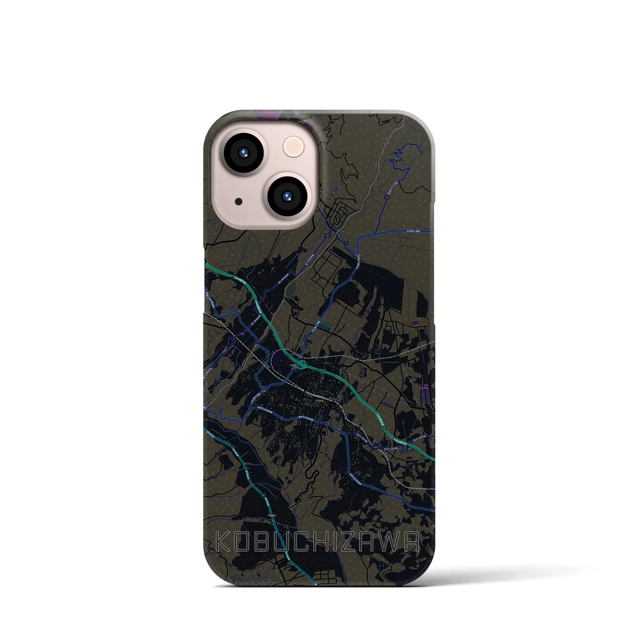 【小淵沢(山梨県)】地図柄iPhoneケース(バックカバータイプ)