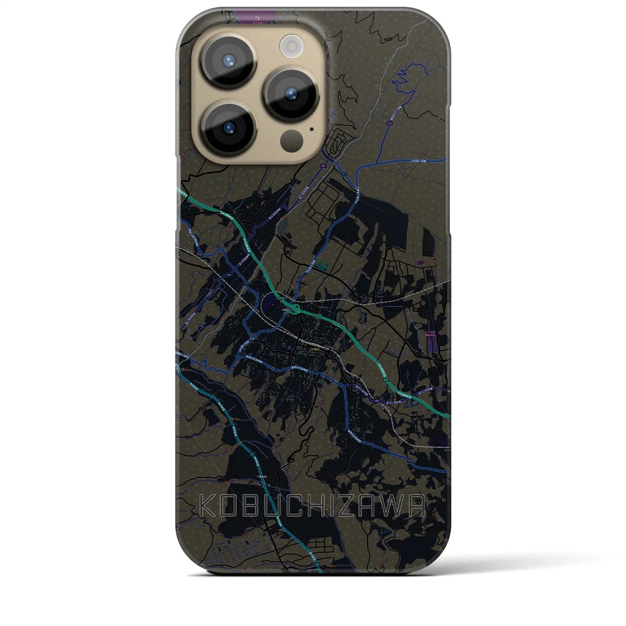 【小淵沢(山梨県)】地図柄iPhoneケース(バックカバータイプ)