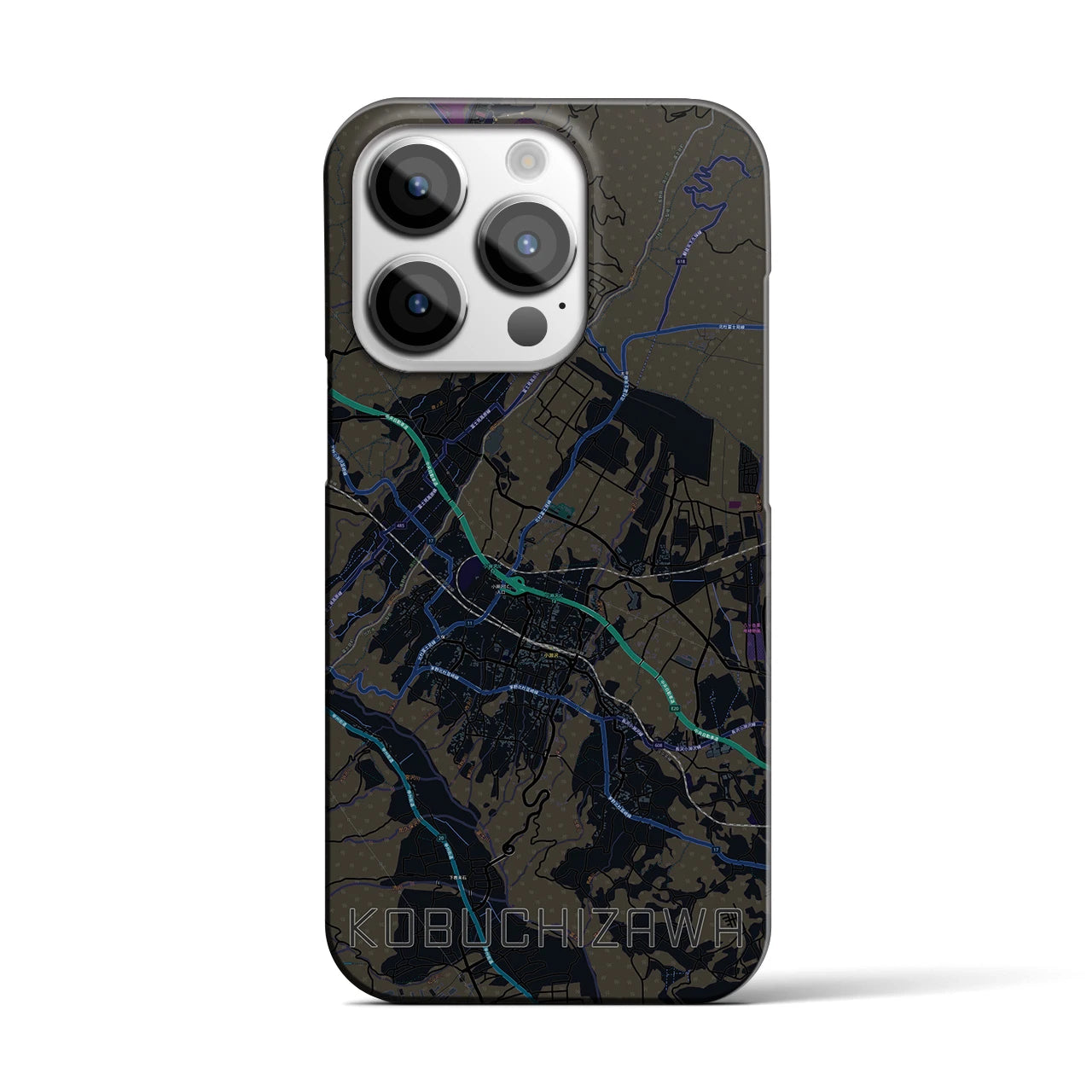 【小淵沢(山梨県)】地図柄iPhoneケース(バックカバータイプ)