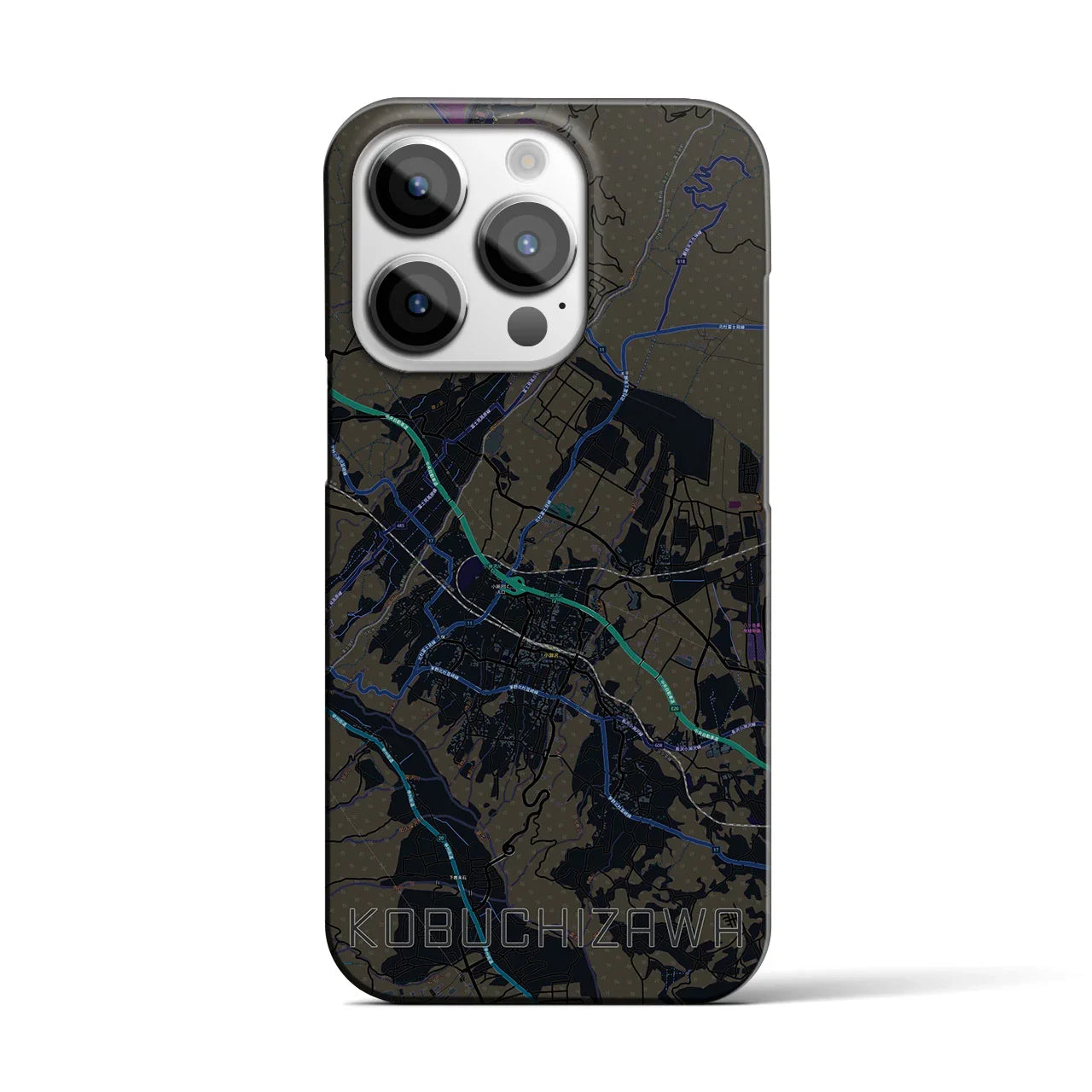 【小淵沢(山梨県)】地図柄iPhoneケース(バックカバータイプ)