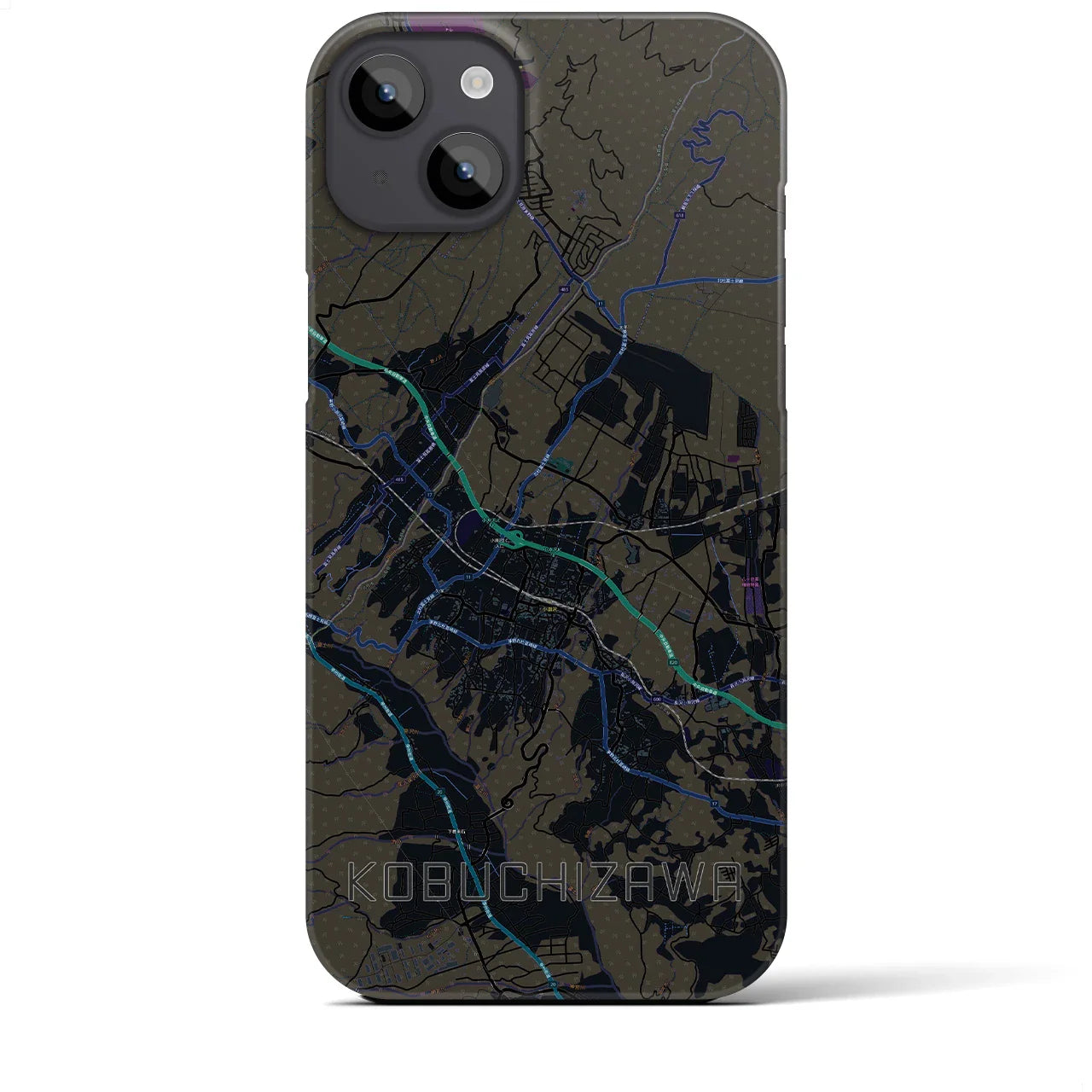 【小淵沢(山梨県)】地図柄iPhoneケース(バックカバータイプ)