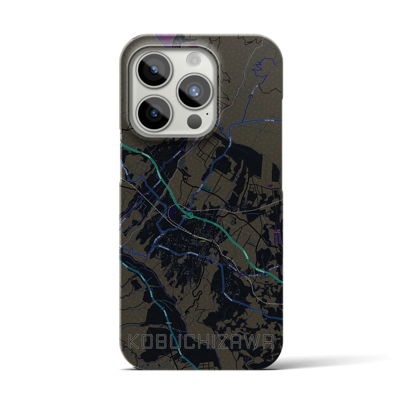 【小淵沢(山梨県)】地図柄iPhoneケース(バックカバータイプ)