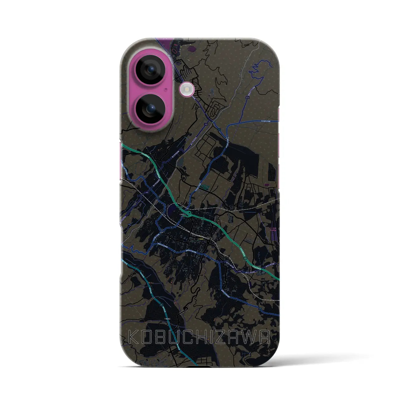 【小淵沢(山梨県)】地図柄iPhoneケース(バックカバータイプ)