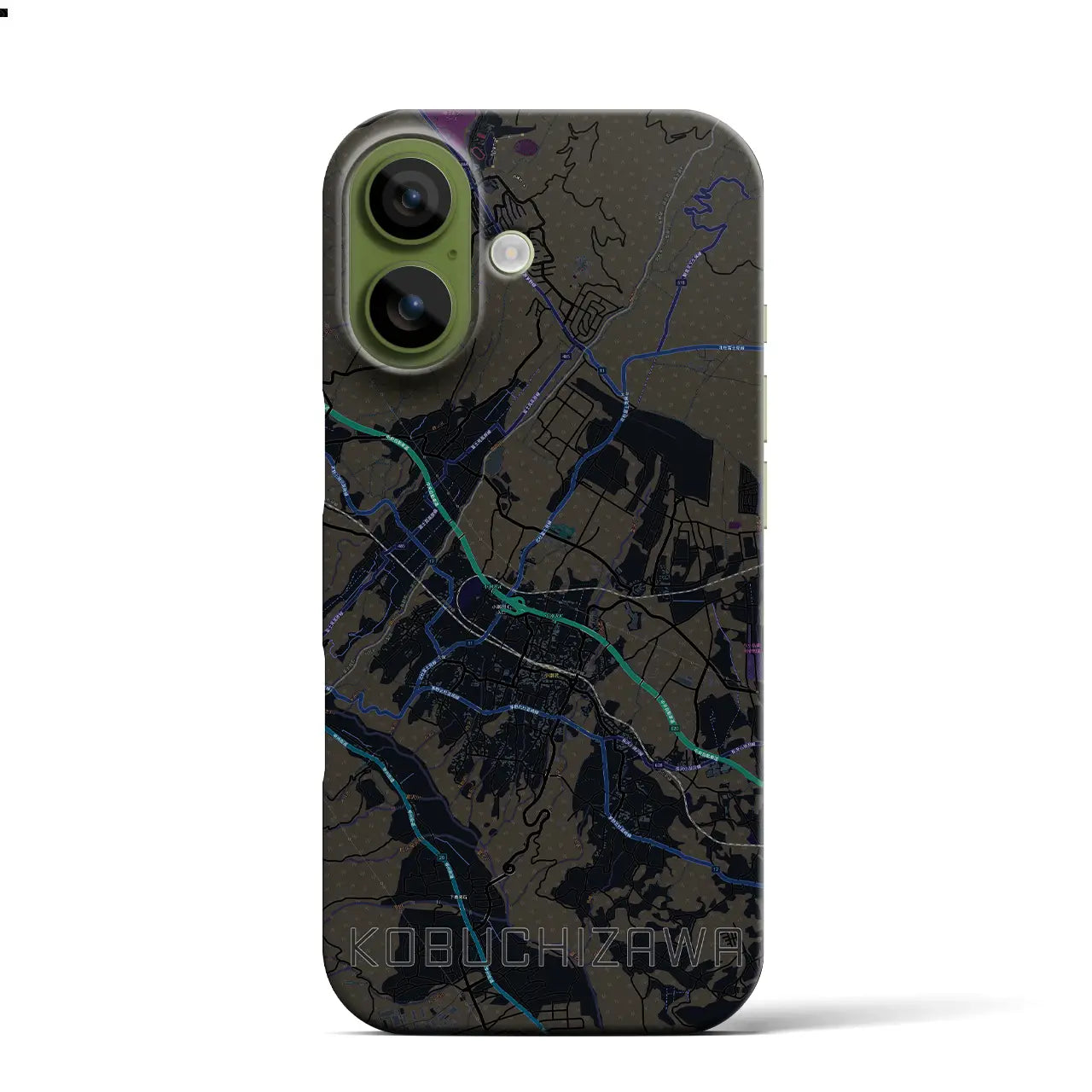 【小淵沢(山梨県)】地図柄iPhoneケース(バックカバータイプ)