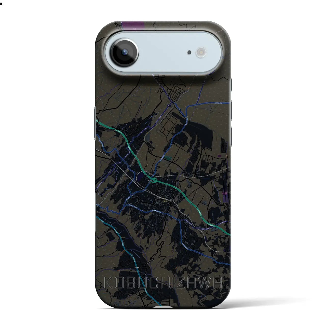 【小淵沢(山梨県)】地図柄iPhoneケース(バックカバータイプ)