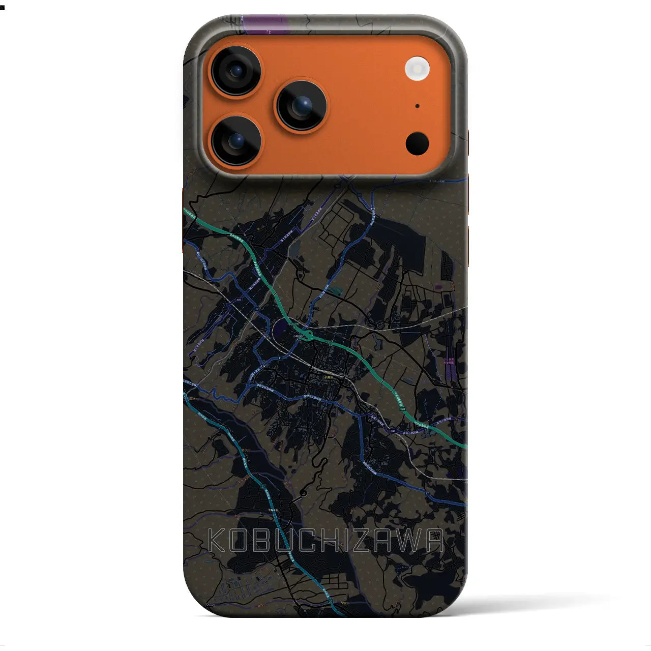 【小淵沢(山梨県)】地図柄iPhoneケース(バックカバータイプ)
