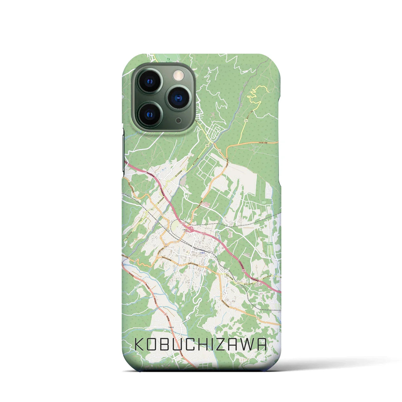 【小淵沢(山梨県)】地図柄iPhoneケース(バックカバータイプ)
