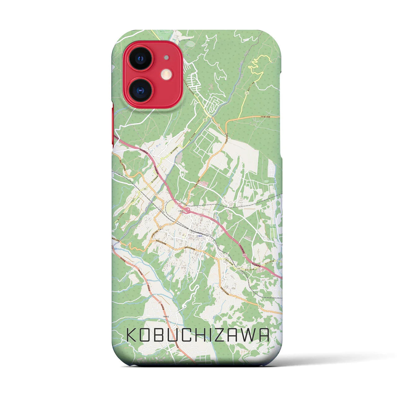 【小淵沢(山梨県)】地図柄iPhoneケース(バックカバータイプ)