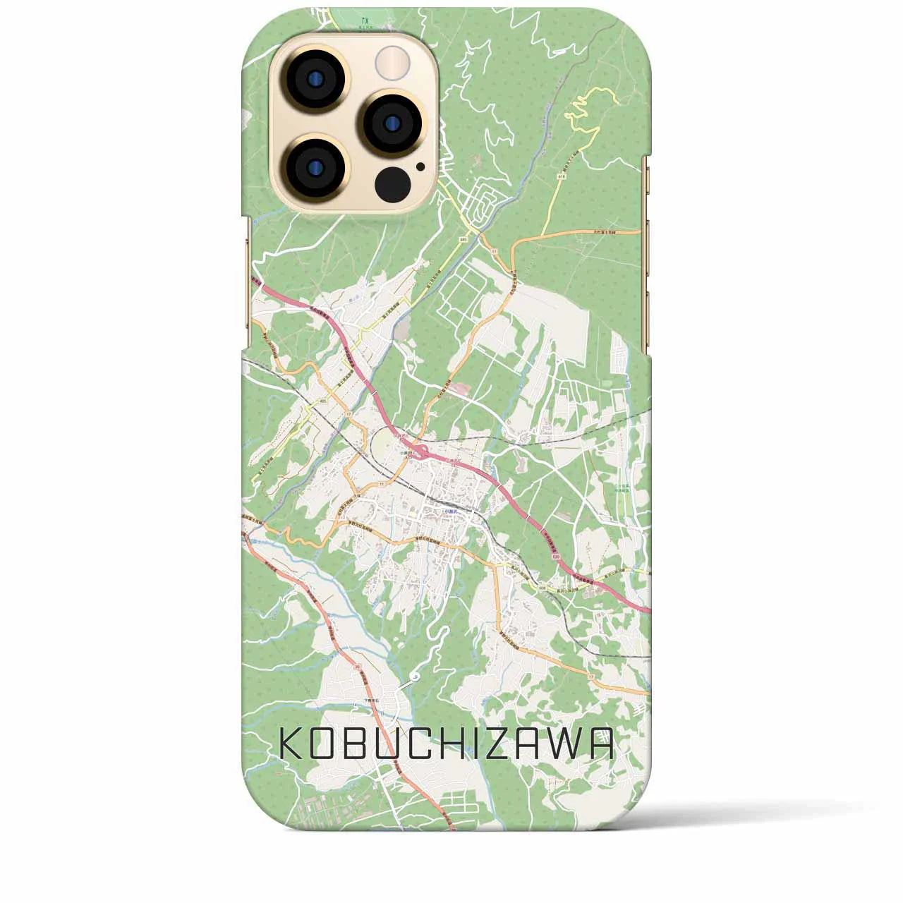【小淵沢(山梨県)】地図柄iPhoneケース(バックカバータイプ)
