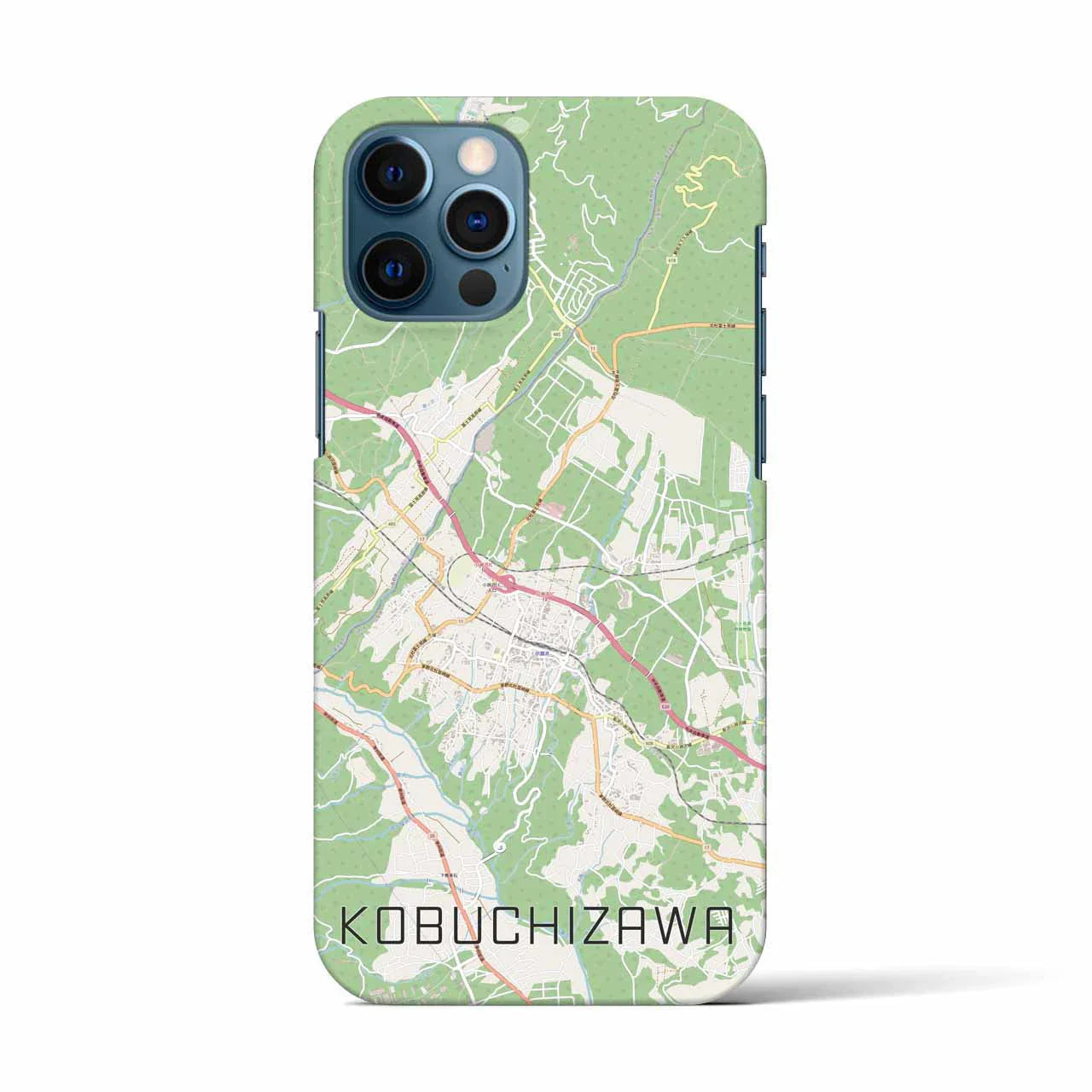 【小淵沢(山梨県)】地図柄iPhoneケース(バックカバータイプ)