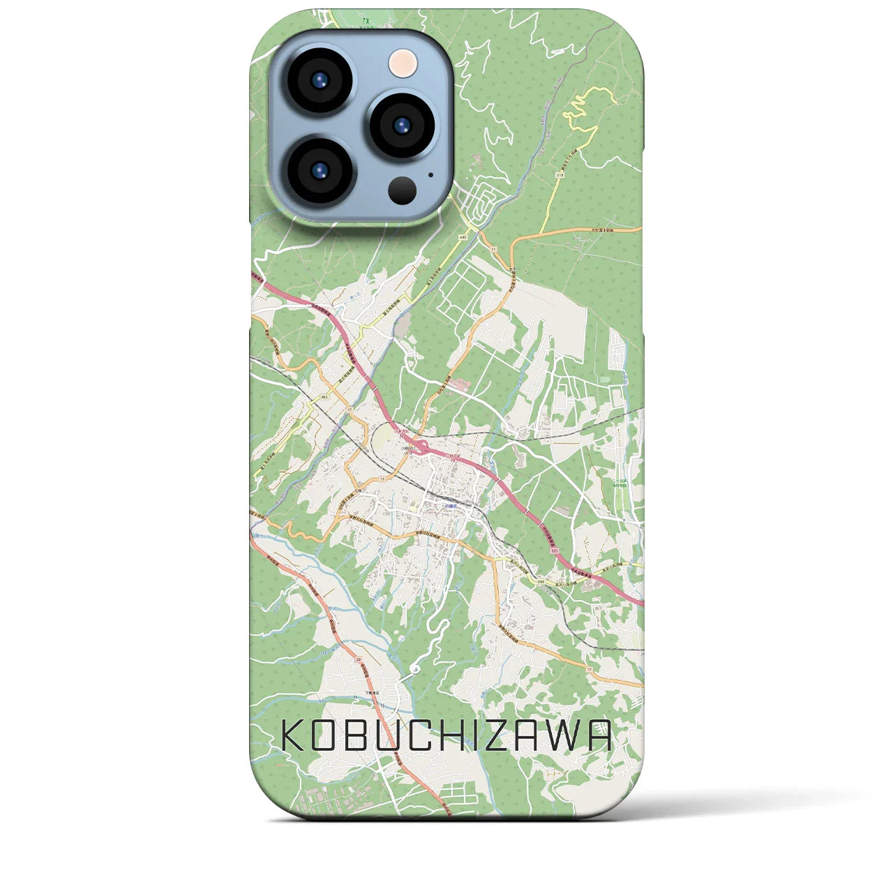 【小淵沢(山梨県)】地図柄iPhoneケース(バックカバータイプ)