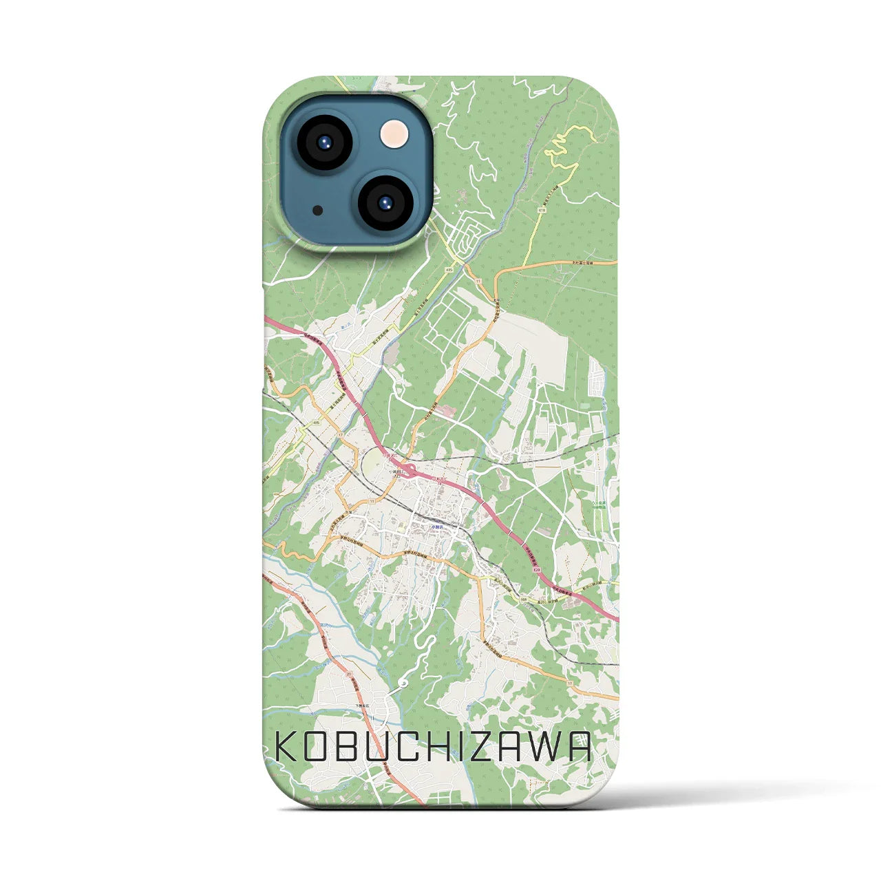 【小淵沢(山梨県)】地図柄iPhoneケース(バックカバータイプ)