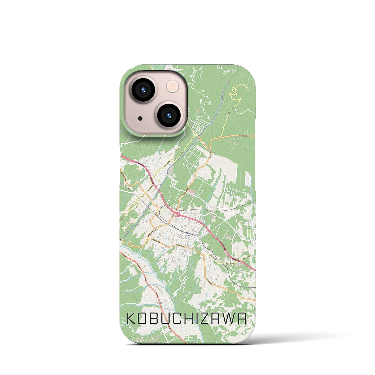 【小淵沢(山梨県)】地図柄iPhoneケース(バックカバータイプ)