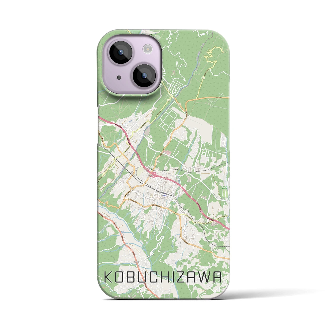 【小淵沢(山梨県)】地図柄iPhoneケース(バックカバータイプ)