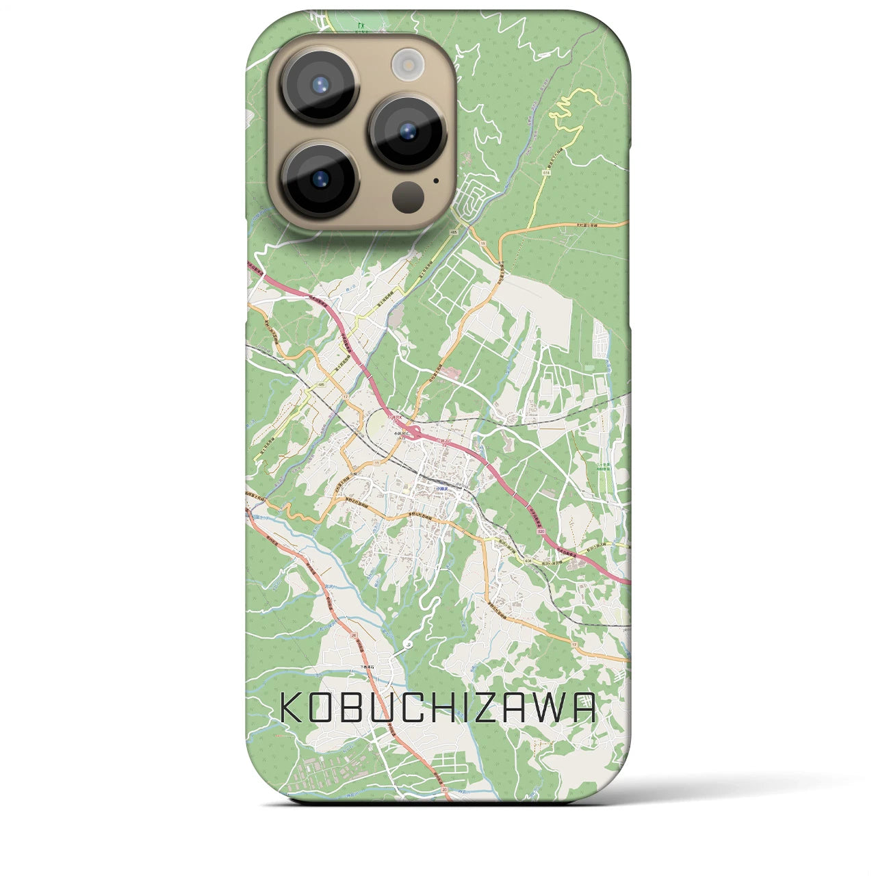 【小淵沢(山梨県)】地図柄iPhoneケース(バックカバータイプ)