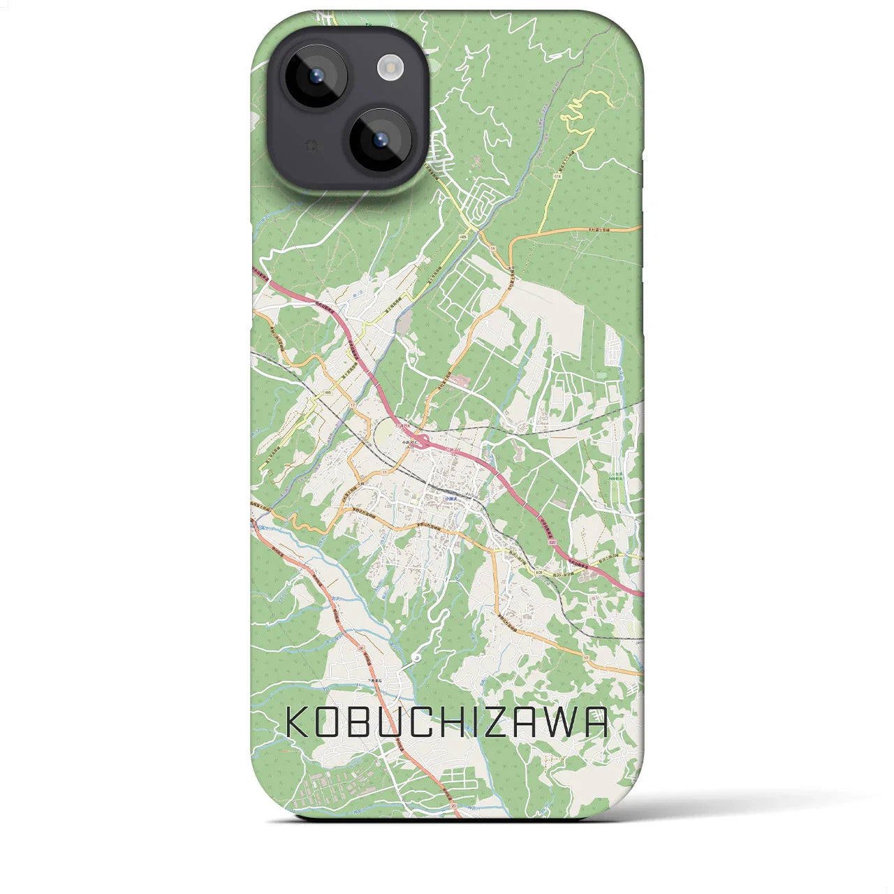 【小淵沢(山梨県)】地図柄iPhoneケース(バックカバータイプ)