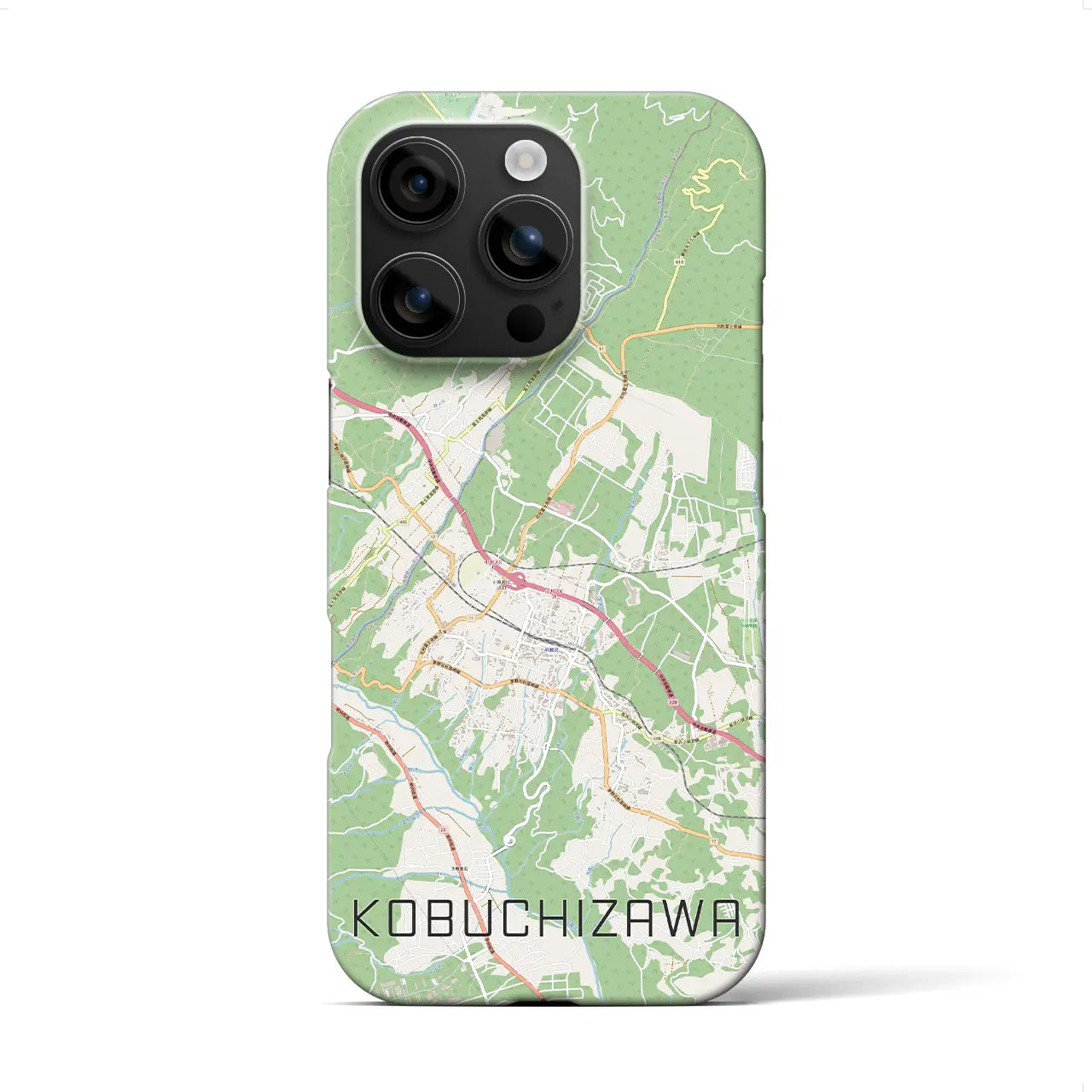 【小淵沢(山梨県)】地図柄iPhoneケース(バックカバータイプ)