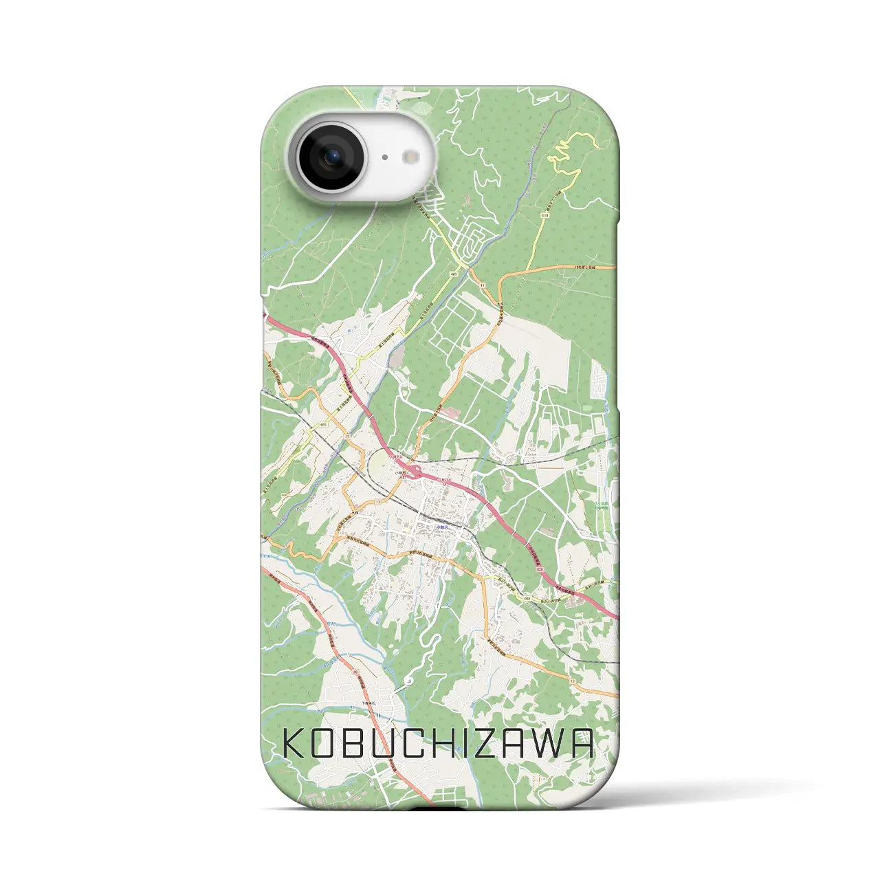 【小淵沢(山梨県)】地図柄iPhoneケース(バックカバータイプ)
