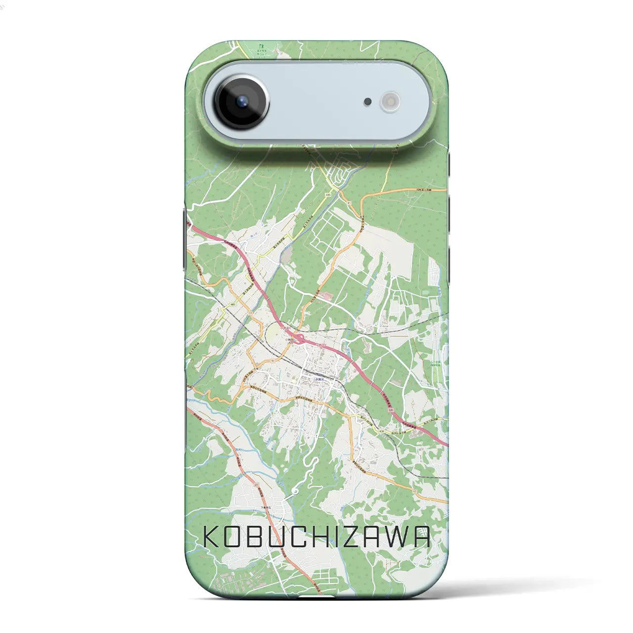 【小淵沢(山梨県)】地図柄iPhoneケース(バックカバータイプ)ナチュラル・iPhone 17 Pro Max 用