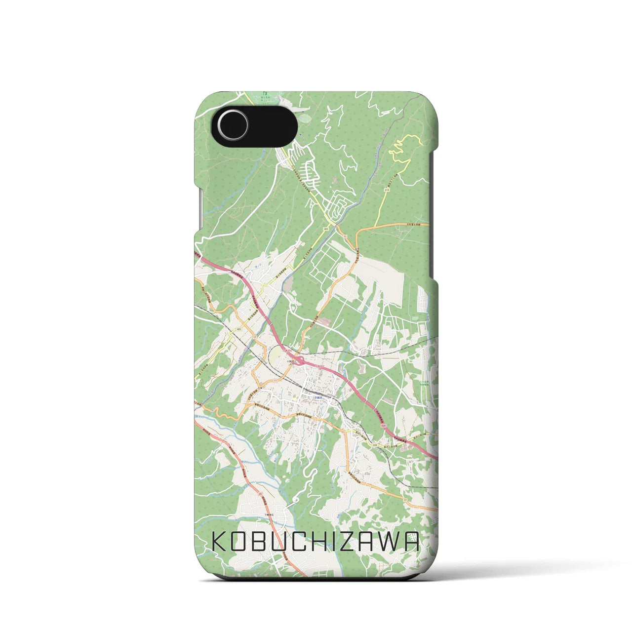 【小淵沢(山梨県)】地図柄iPhoneケース(バックカバータイプ)
