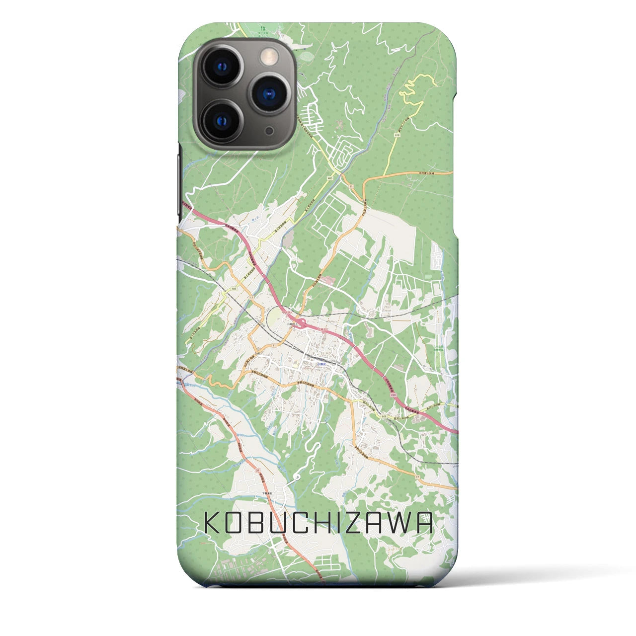 【小淵沢(山梨県)】地図柄iPhoneケース(バックカバータイプ)