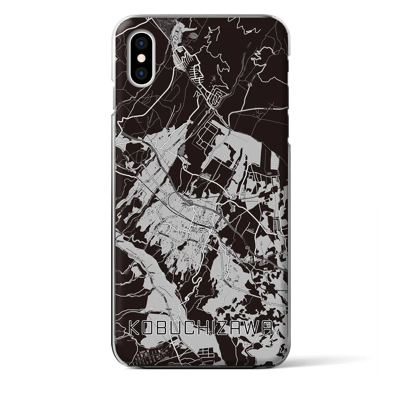 【小淵沢(山梨県)】地図柄iPhoneケース(クリアタイプ)