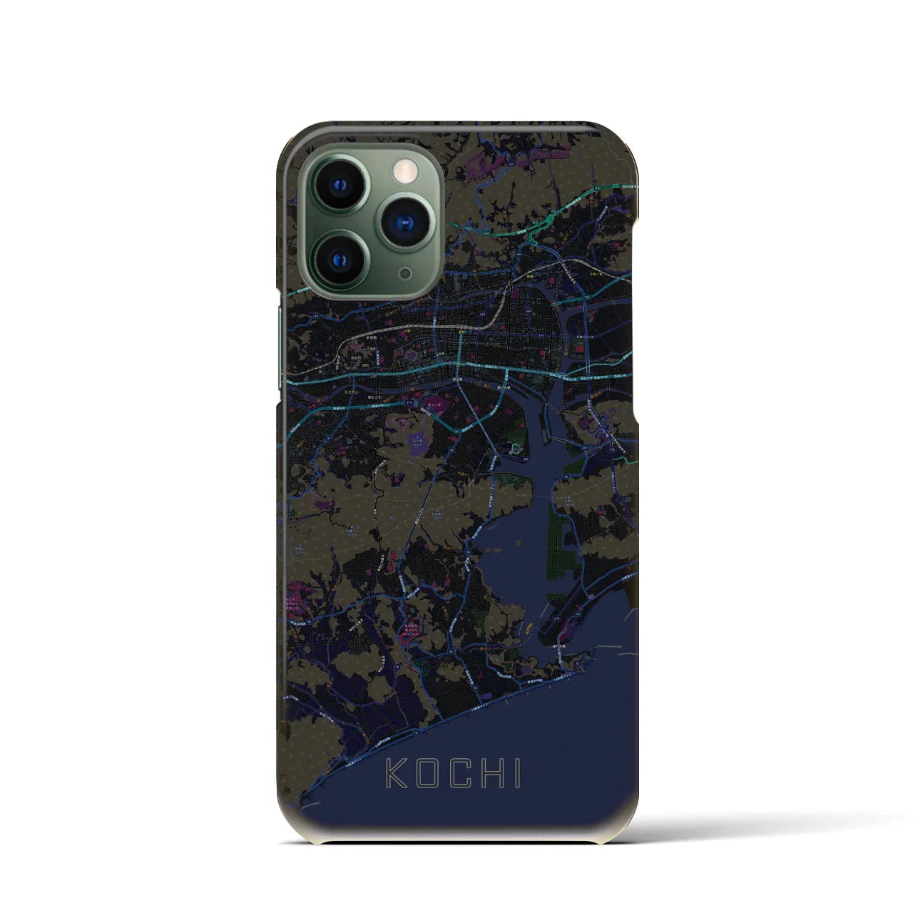 【高知(高知県)】地図柄iPhoneケース(バックカバータイプ)