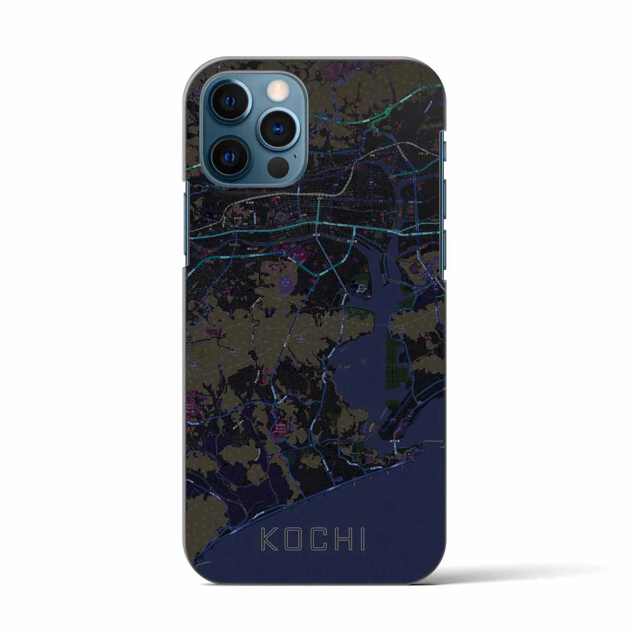 【高知(高知県)】地図柄iPhoneケース(バックカバータイプ)