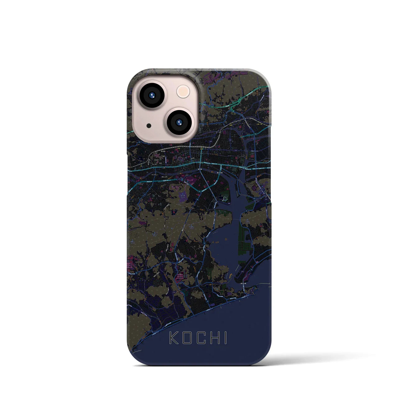 【高知(高知県)】地図柄iPhoneケース(バックカバータイプ)