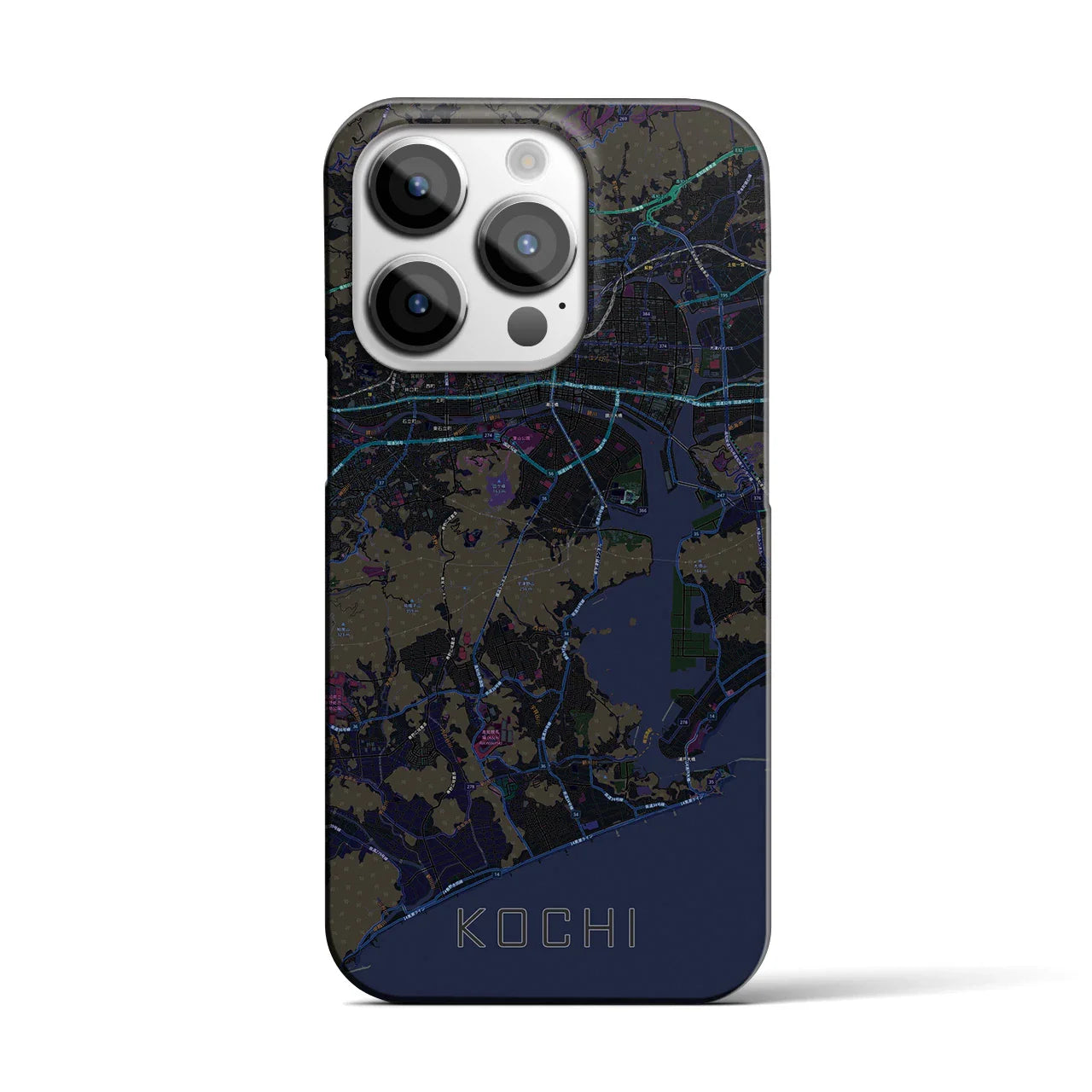 【高知(高知県)】地図柄iPhoneケース(バックカバータイプ)