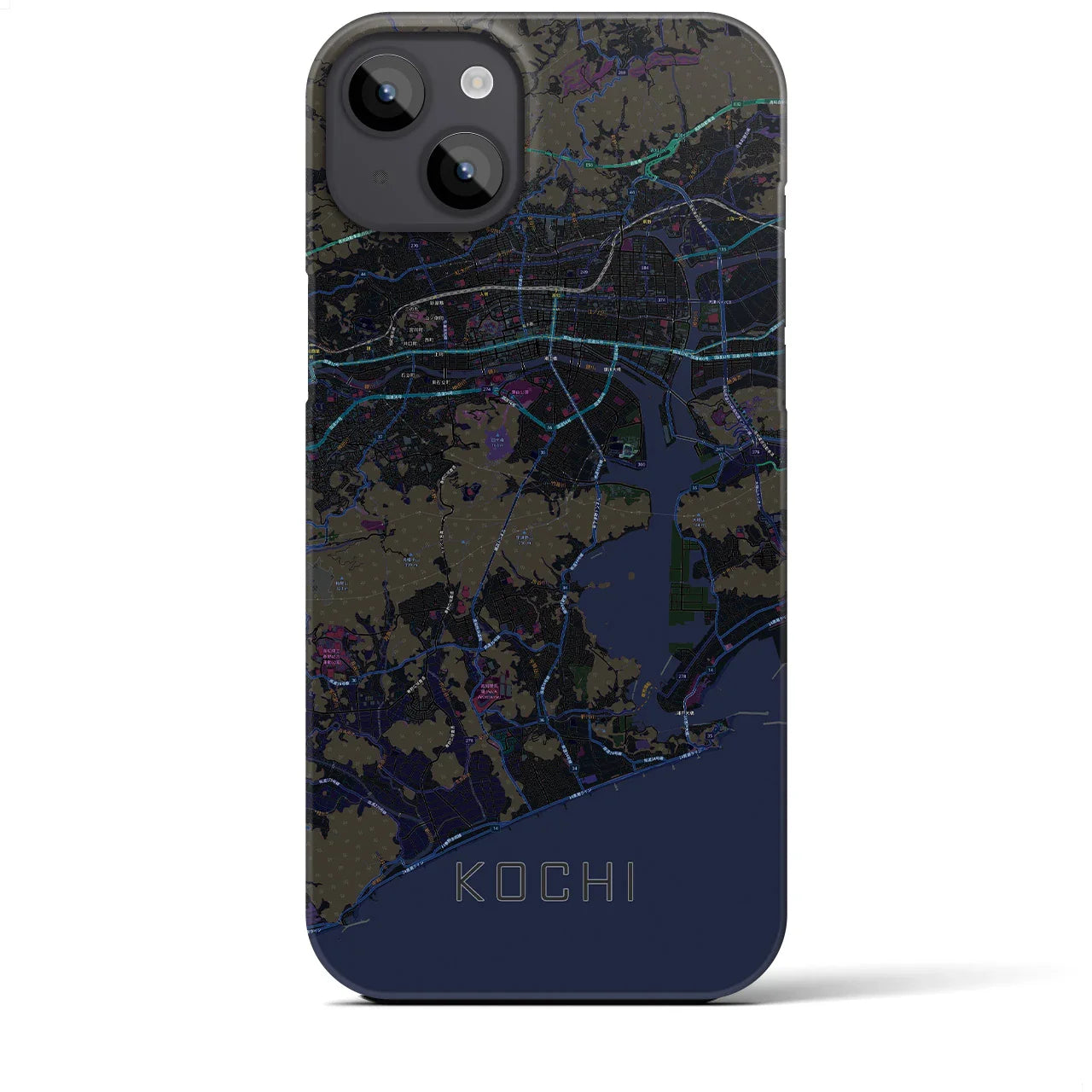 【高知(高知県)】地図柄iPhoneケース(バックカバータイプ)