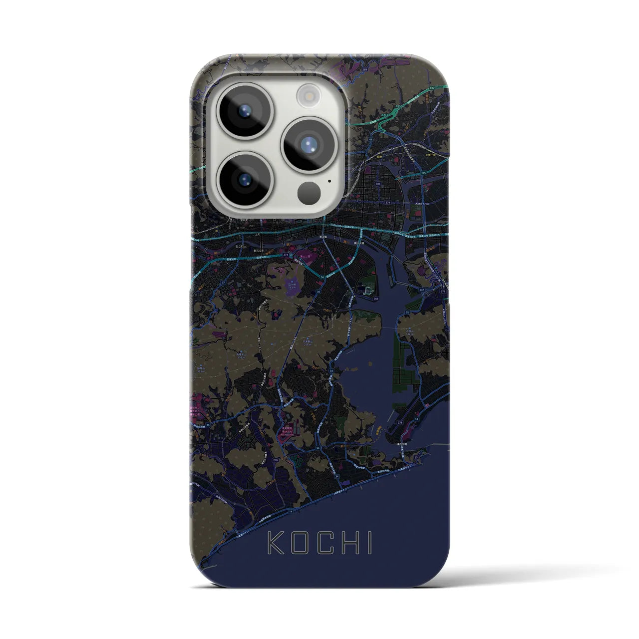 【高知(高知県)】地図柄iPhoneケース(バックカバータイプ)