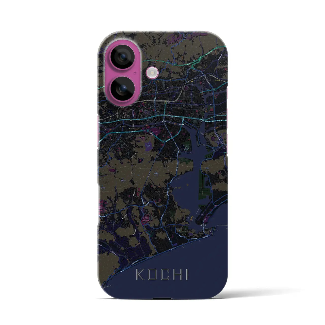 【高知(高知県)】地図柄iPhoneケース(バックカバータイプ)