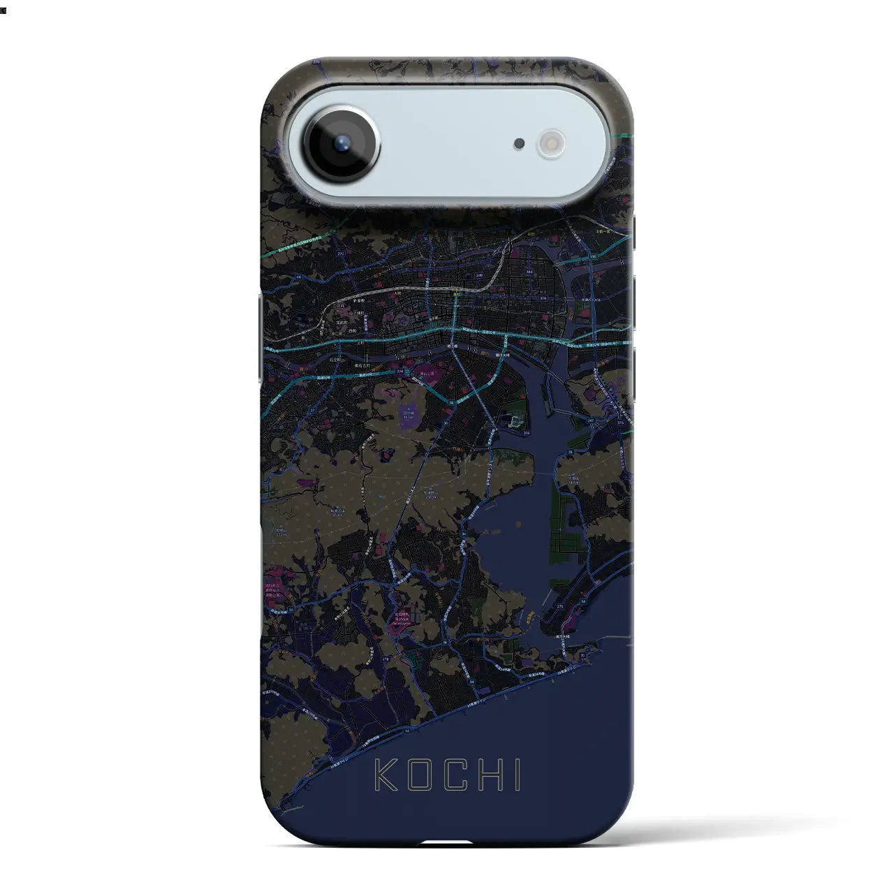 【高知(高知県)】地図柄iPhoneケース(バックカバータイプ)