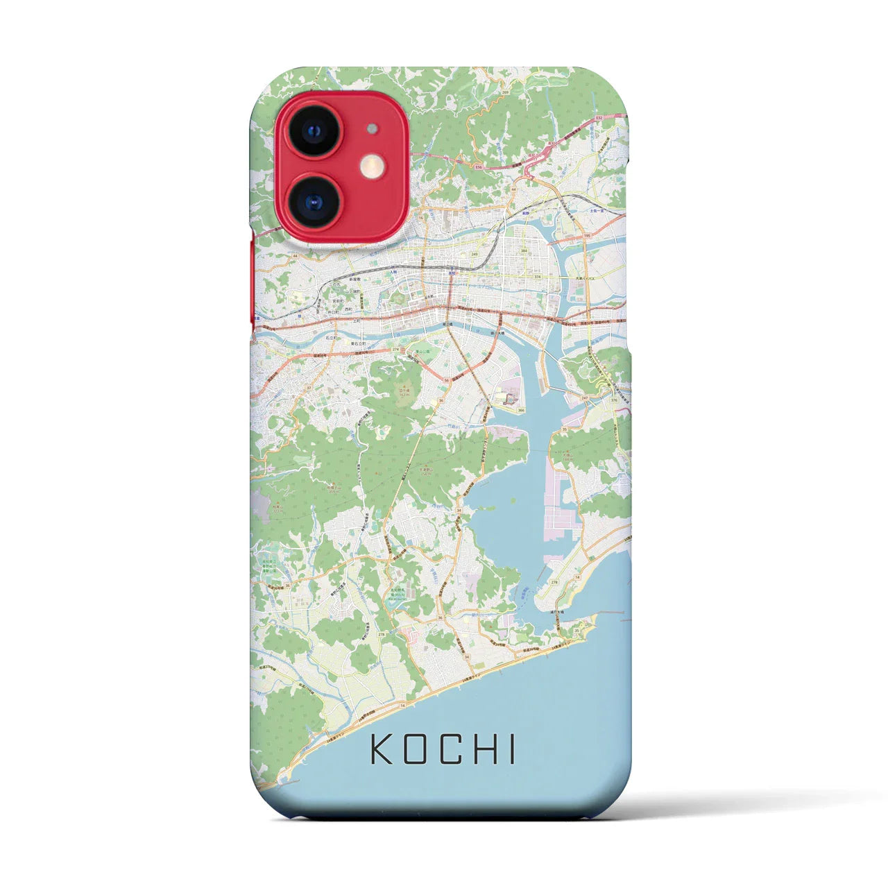 【高知(高知県)】地図柄iPhoneケース(バックカバータイプ)