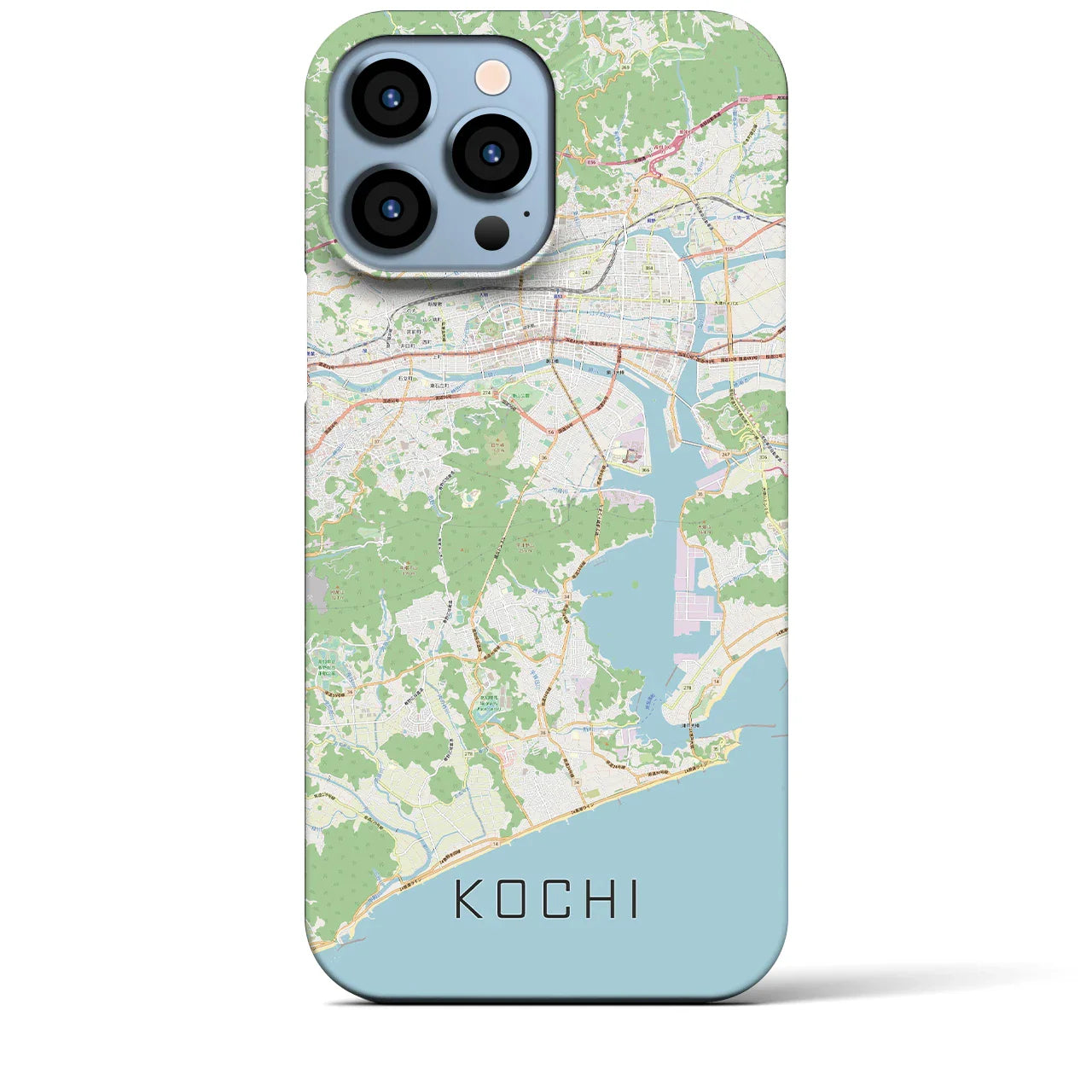 【高知(高知県)】地図柄iPhoneケース(バックカバータイプ)