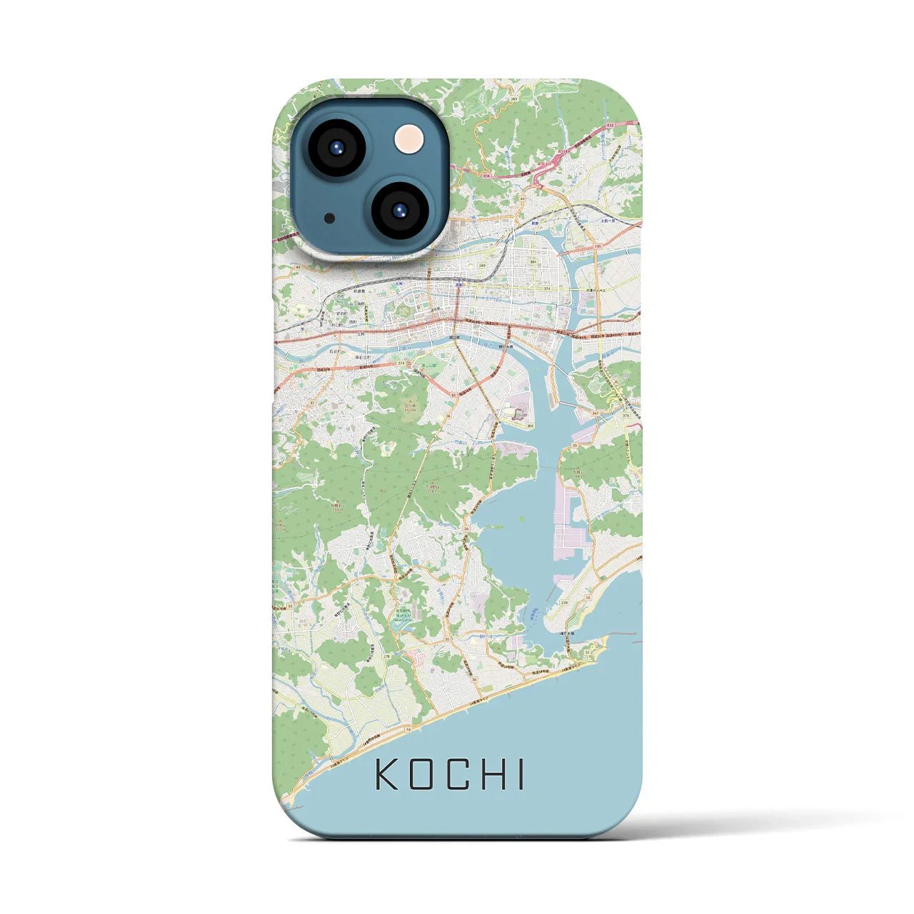 【高知(高知県)】地図柄iPhoneケース(バックカバータイプ)