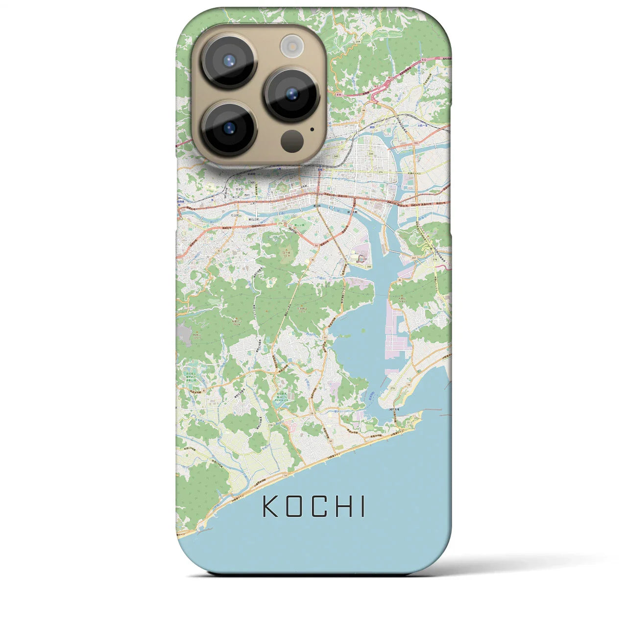 【高知(高知県)】地図柄iPhoneケース(バックカバータイプ)