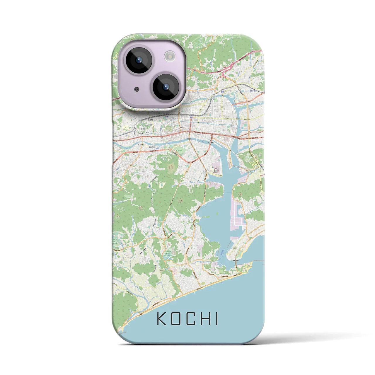 【高知(高知県)】地図柄iPhoneケース(バックカバータイプ)
