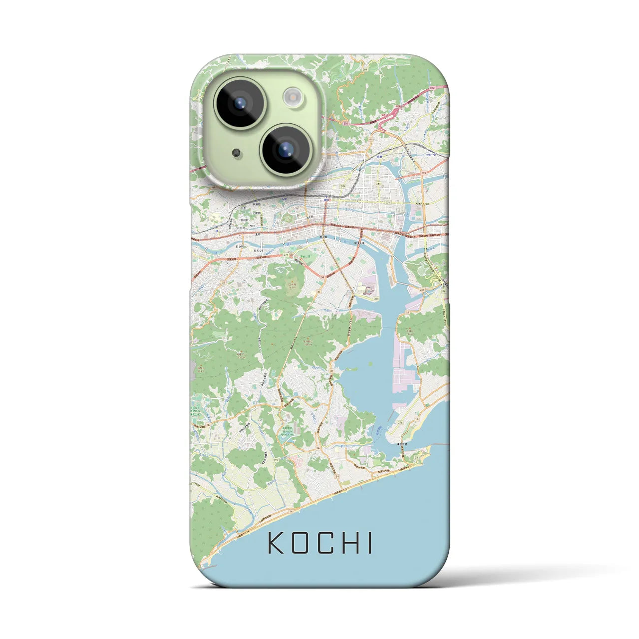 【高知(高知県)】地図柄iPhoneケース(バックカバータイプ)