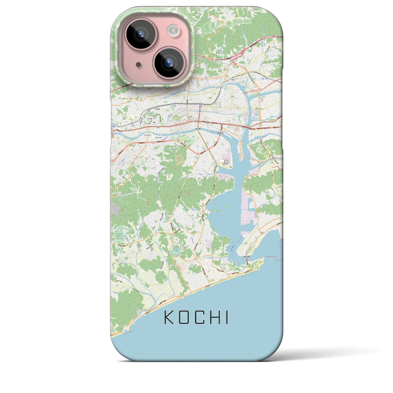 【高知(高知県)】地図柄iPhoneケース(バックカバータイプ)
