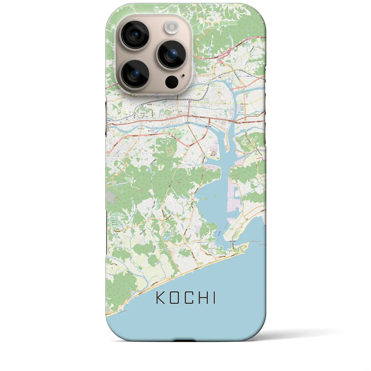 【高知(高知県)】地図柄iPhoneケース(バックカバータイプ)