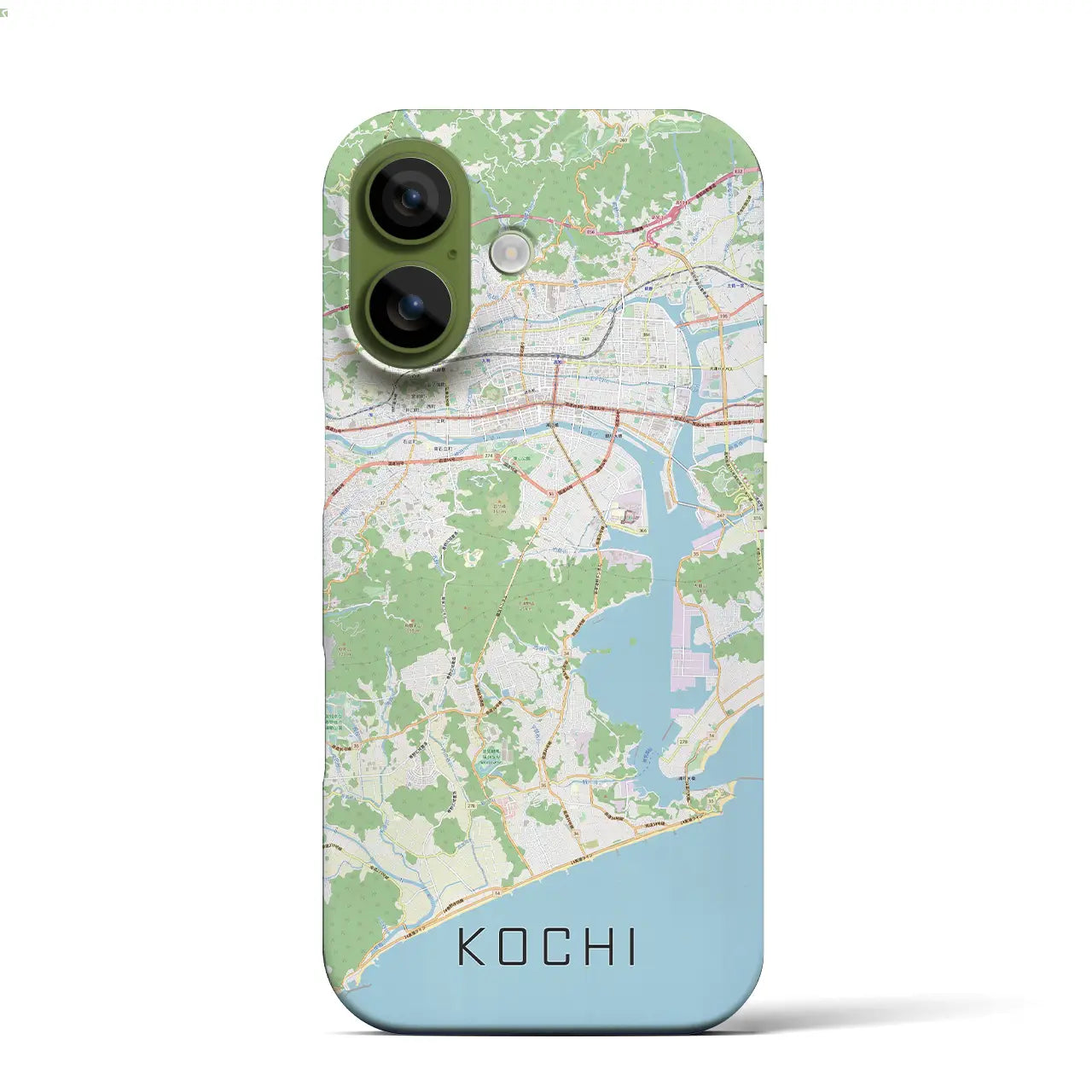 【高知(高知県)】地図柄iPhoneケース(バックカバータイプ)