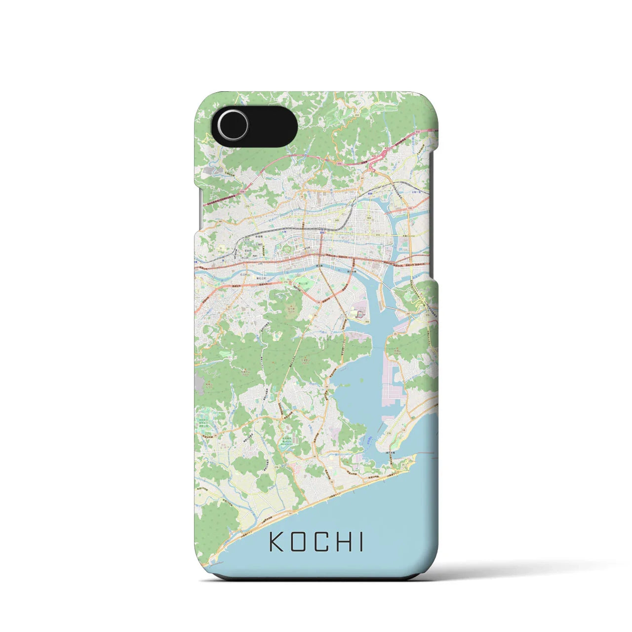 【高知(高知県)】地図柄iPhoneケース(バックカバータイプ)